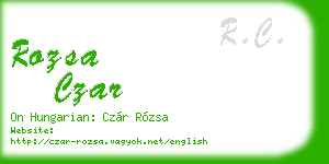 rozsa czar business card