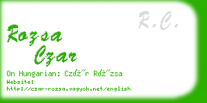 rozsa czar business card
